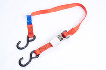 Load image into Gallery viewer, 25mm racthet strap with stainless steel ratchet handle and plastic coated s hooks