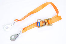 Load image into Gallery viewer, 35mm ratchet strap with twisted snap hooks